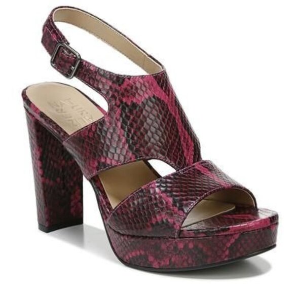 Naturalizer Shoes - Maddie Womens Leather Ankle Strap Heels